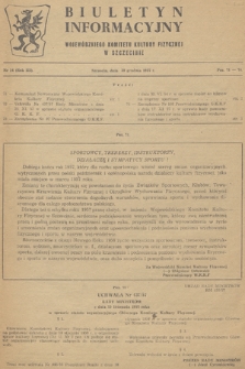 Biuletyn Informacyjny Wojewódzkiego Komitetu Kultury Fizycznej w Szczecinie. R.3, 1957, nr 14