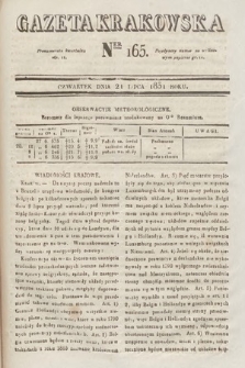 Gazeta Krakowska. 1831, nr 165