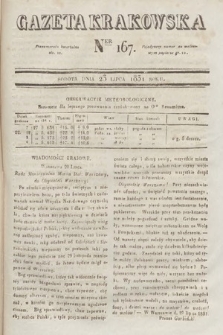 Gazeta Krakowska. 1831, nr 167
