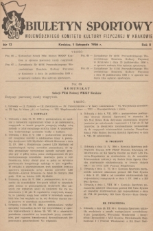 Biuletyn Sportowy Wojewódzkiego Komitetu Kultury Fizycznej w Krakowie. R.2, 1956, nr 12