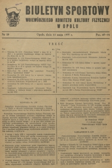 Biuletyn Sportowy Wojewódzkiego Komitetu Kultury Fizycznej w Opolu. R.2, 1955, nr 10