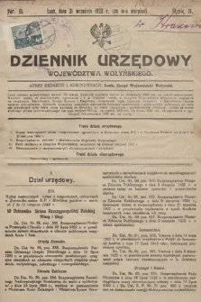 Dziennik Urzędowy Województwa Wołyńskiego. R. 2, 1922/1923, nr 8