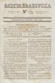 Gazeta Krakowska. 1831, nr 179