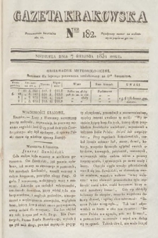 Gazeta Krakowska. 1831, nr 182