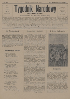 Tygodnik Narodowy : illustrowany. 1900, nr 29