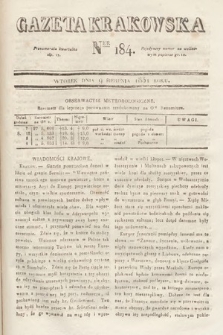 Gazeta Krakowska. 1831, nr 184