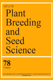 Plant Breeding and Seed Science. 2018, vol. 78