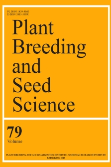 Plant Breeding and Seed Science. 2019, vol. 79