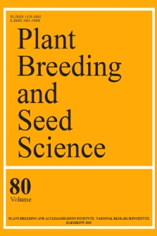 Plant Breeding and Seed Science. 2019, vol. 80