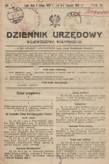 Dziennik Urzędowy Województwa Wołyńskiego. R. 3, 1923/1924, nr 1