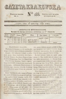 Gazeta Krakowska. 1831, nr 188