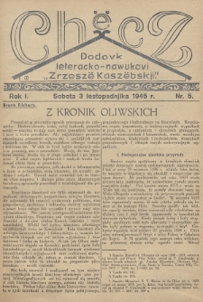 Chëcz : dodovk leteracko-nawukovi „Zrzeszë Kaszëbskji”. 1945, nr 5