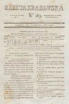 Gazeta Krakowska. 1831, nr 189