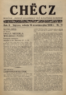 Chëcz : dodôvk „Zrzeszë Kaszëbskji” dlô kaszëbskji rodzenë. 1946, nr 11