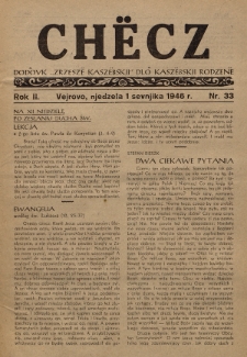 Chëcz : dodôvk „Zrzeszë Kaszëbskji” dlô kaszëbskji rodzenë. 1946, nr 33