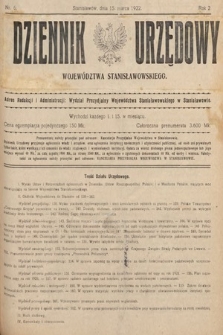 Dziennik Urzędowy Województwa Stanisławowskiego. 1922, nr 6