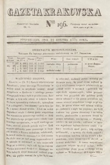 Gazeta Krakowska. 1831, nr 196