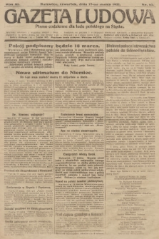 Gazeta Ludowa : pismo codzienne dla ludu polskiego na Śląsku. R.11, 1921, nr 63 + dod.