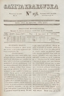 Gazeta Krakowska. 1831, nr 198