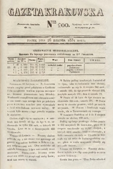 Gazeta Krakowska. 1831, nr 200