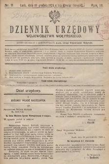 Dziennik Urzędowy Województwa Wołyńskiego. R. 3, 1923/1924, nr 11