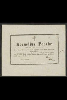 Kornelius Poeche [...] ist nach langen schweren Leiden [...] am 14. April 1865 selig im Herrn entschlafen [...] : Rzeszów den 15, April 1865