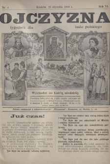 Ojczyzna : tygodnik dla ludu polskiego. 1908, nr 4