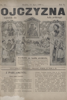 Ojczyzna : tygodnik dla ludu polskiego. 1908, nr 29