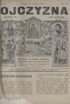 Ojczyzna : tygodnik dla ludu polskiego. 1908, nr 34