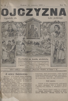 Ojczyzna : tygodnik dla ludu polskiego. 1908, nr 38