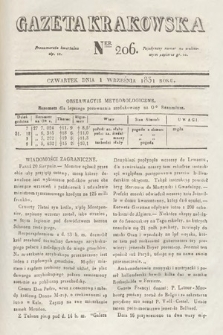 Gazeta Krakowska. 1831, nr 206