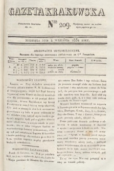 Gazeta Krakowska. 1831, nr 209