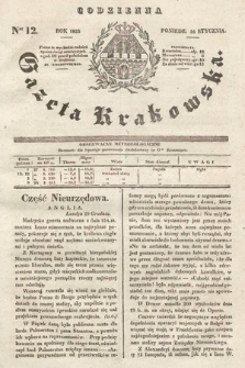 Codzienna Gazeta Krakowska. 1833, nr 12