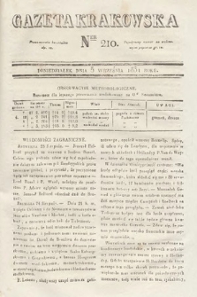 Gazeta Krakowska. 1831, nr 210