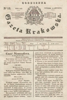 Codzienna Gazeta Krakowska. 1833, nr 13