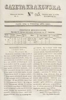 Gazeta Krakowska. 1831, nr 213
