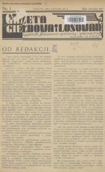 Gazeta Giełdowa i Losowań : tygodnik finansowo-giełdowy i gospodarczy. 1935, nr 1