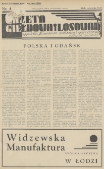 Gazeta Giełdowa i Losowań : tygodnik finansowo-giełdowy i gospodarczy. 1935, nr 4
