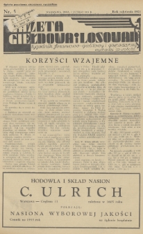 Gazeta Giełdowa i Losowań : tygodnik finansowo-giełdowy i gospodarczy. 1935, nr 5