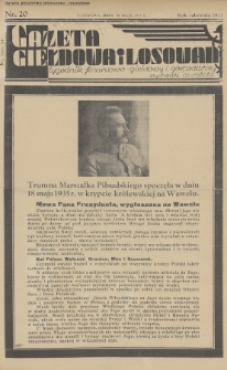 Gazeta Giełdowa i Losowań : tygodnik finansowo-giełdowy i gospodarczy. 1935, nr 20