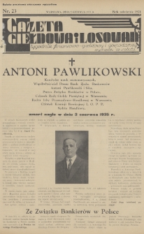 Gazeta Giełdowa i Losowań : tygodnik finansowo-giełdowy i gospodarczy. 1935, nr 23