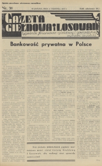Gazeta Giełdowa i Losowań : tygodnik finansowo-giełdowy i gospodarczy. 1935, nr 38