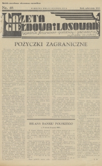 Gazeta Giełdowa i Losowań : tygodnik finansowo-giełdowy i gospodarczy. 1935, nr 48