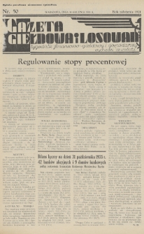 Gazeta Giełdowa i Losowań : tygodnik finansowo-giełdowy i gospodarczy. 1935, nr 50