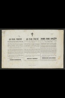 Jan Evang. Purkynye [...] zmarł 28. lipca 1869 [...] = Jan Evang. Purkyne [...] zemřel dne 28 července 1869 [...] = Ioann" Evang. Purkin'e [...] upokoilsâ 28. Ûlia 1869 [...]