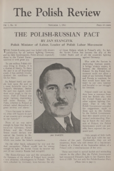 The Polish Review. Vol.1, 1941, no. 10