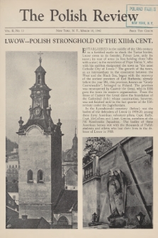The Polish Review : weekly magazine published by The Polish Information Center. Vol.2, 1942, no. 13