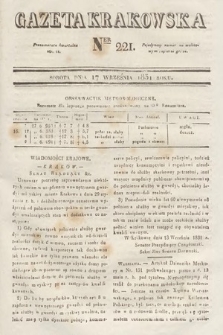 Gazeta Krakowska. 1831, nr 221