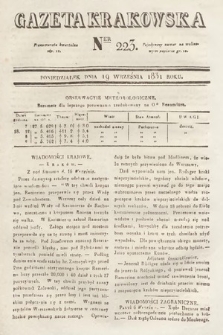 Gazeta Krakowska. 1831, nr 223