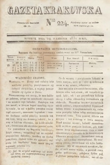 Gazeta Krakowska. 1831, nr 224